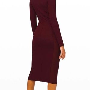 Rulu Lululemon high neck wine color dress